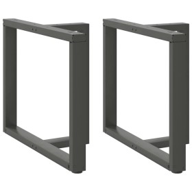 Patas de mesa de comedor en forma de T 2 uds acero